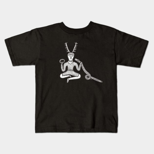 Cernunnos of the Gundestrup Cauldron Kids T-Shirt by LaForma